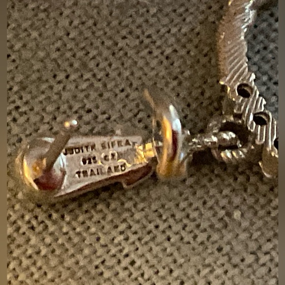 Judith Ripka: Sterling silver earrings n circle charm attached to 20”chain set. - Picture 8 of 13